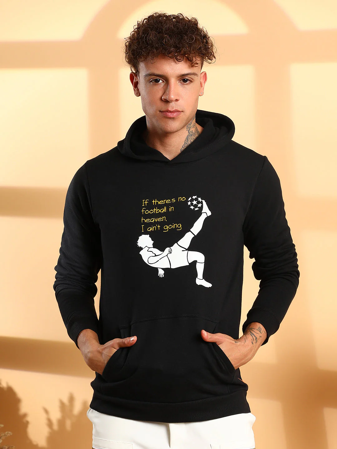 Football Hoodie With Kangaroo Pocket - Image 2
