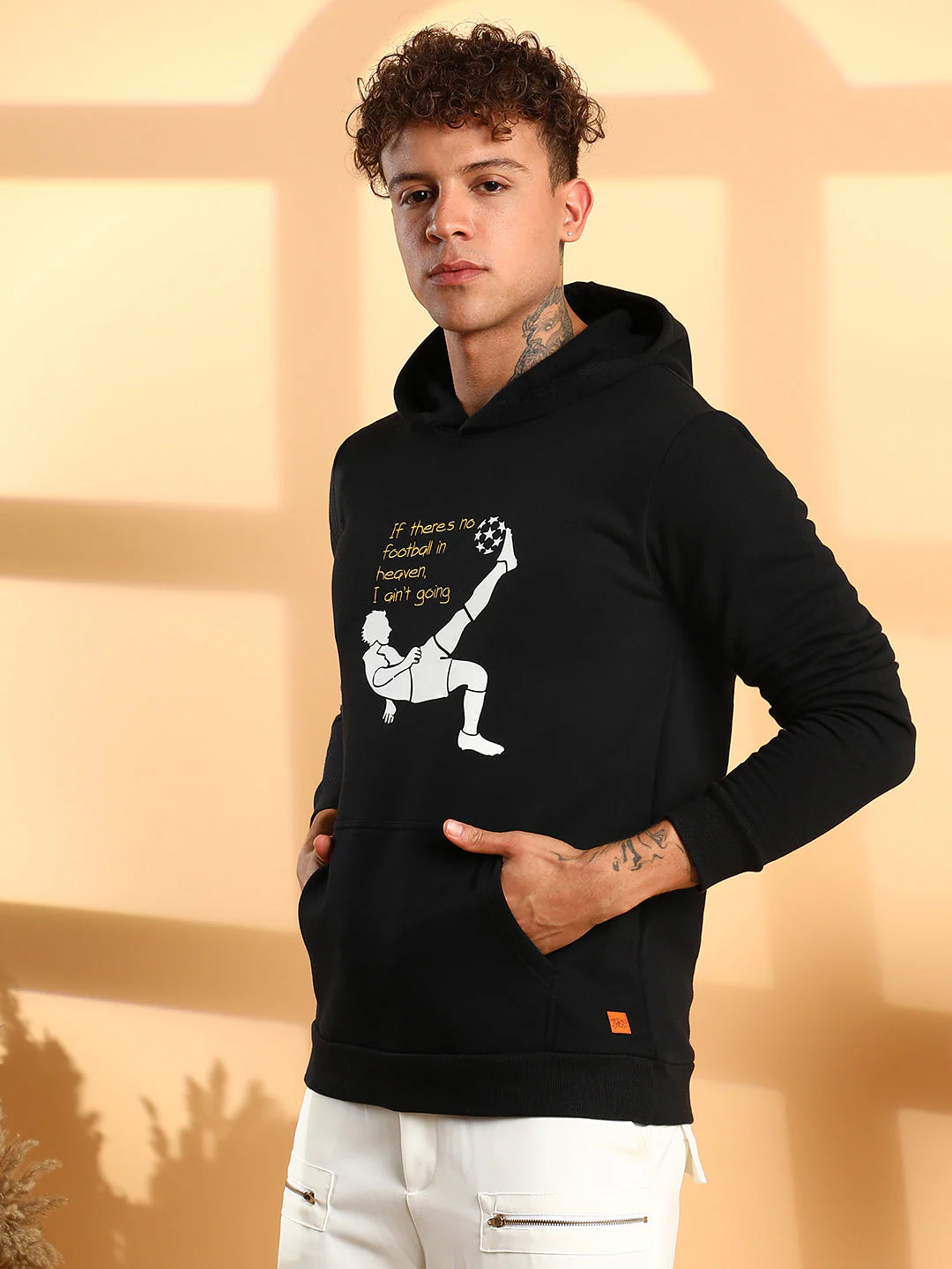 Football Hoodie With Kangaroo Pocket - Image 3