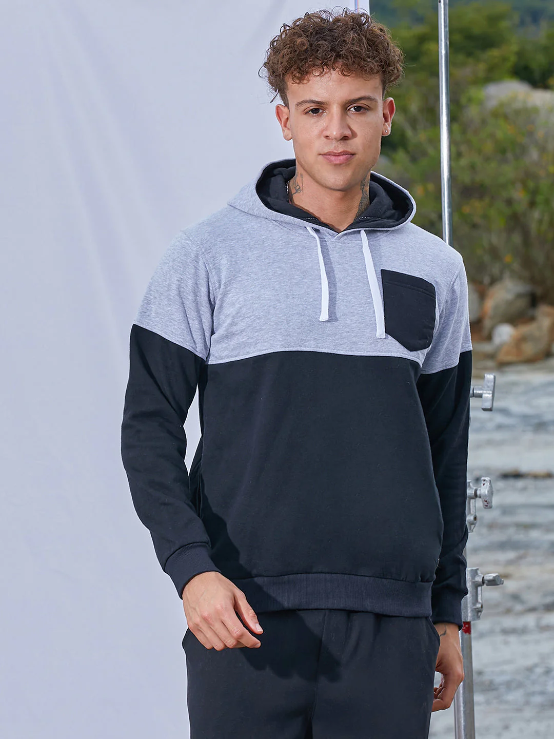 Pullover Hoodie With Patch Pocket - Image 2