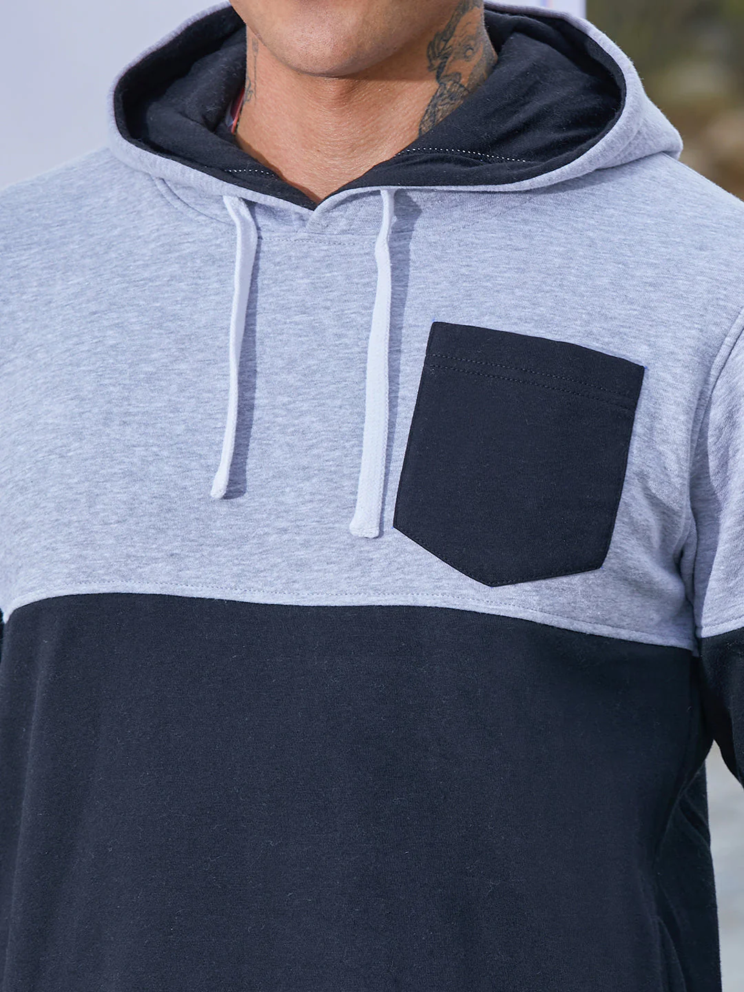 Pullover Hoodie With Patch Pocket - Image 7