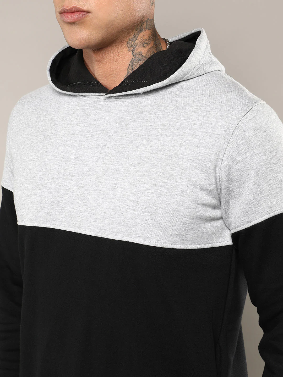 Pullover Hoodie With Ribbed Hem - Image 7