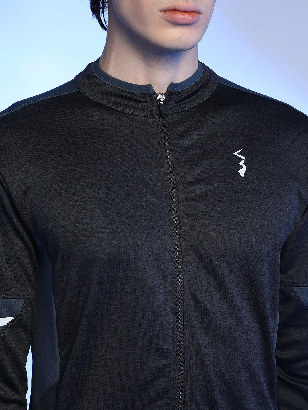 Heathered Activewear Jacket With Contrast Detail - Image 7