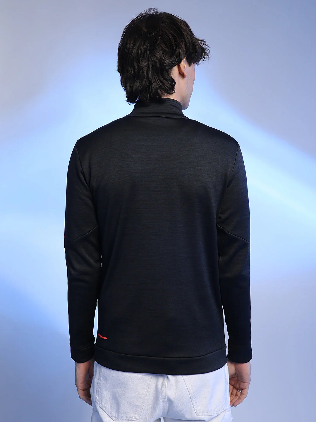 Heathered Activewear Jacket With Reflective Detail - Image 4