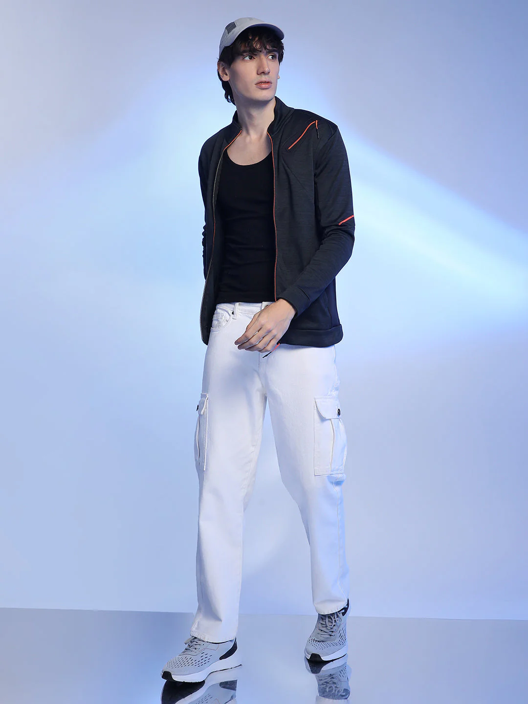 Heathered Activewear Jacket With Reflective Detail - Image 6