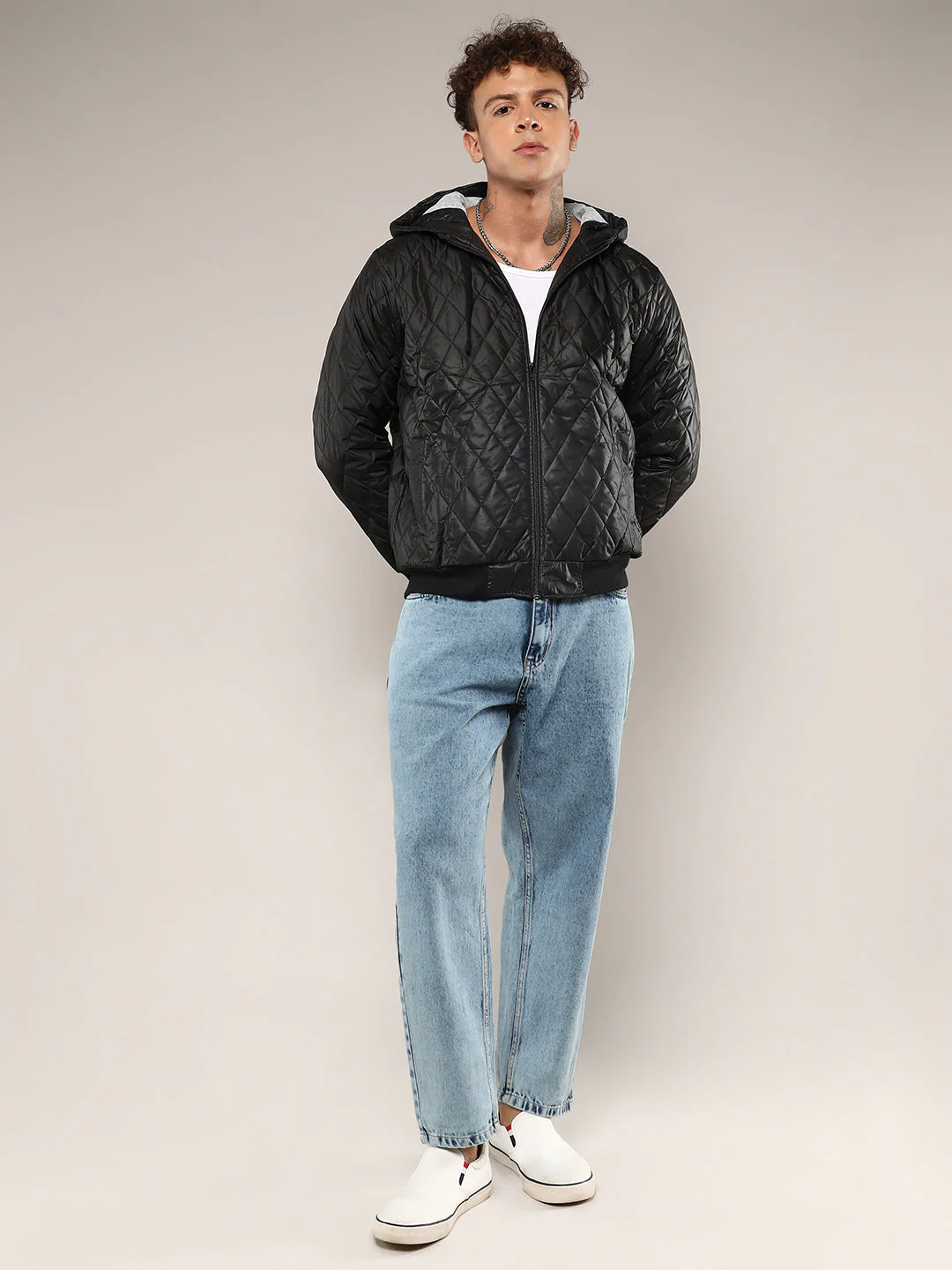 Quilted Puffer Jacket With Zip-Closure - Image 5