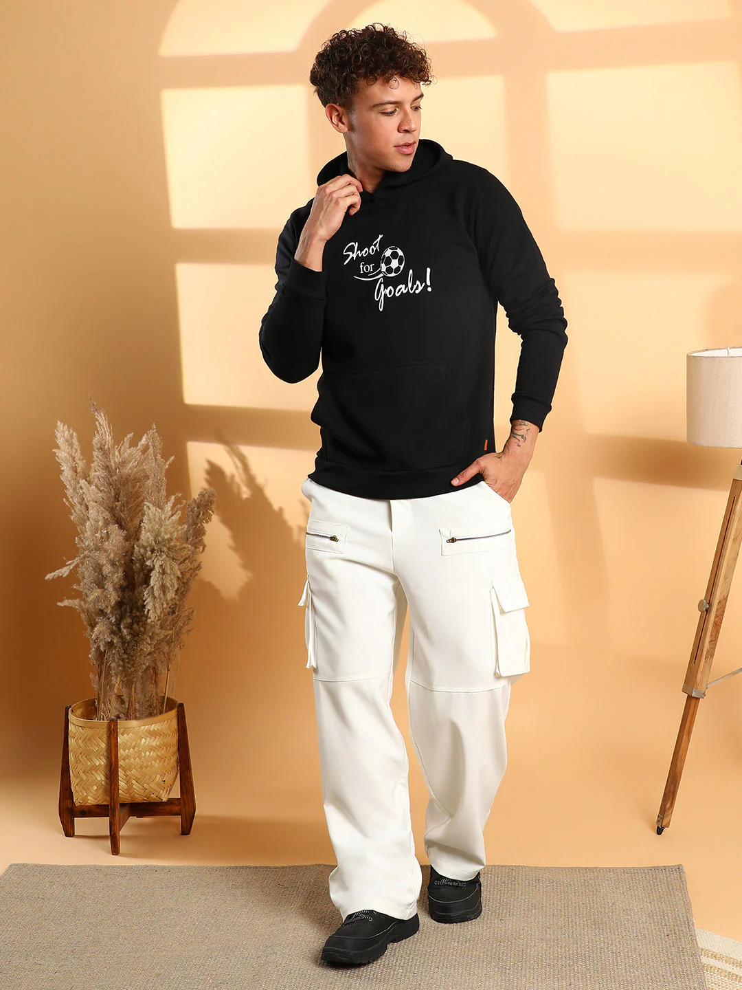 Shoot For Goals Hoodie With Kangaroo Pocket - Image 5