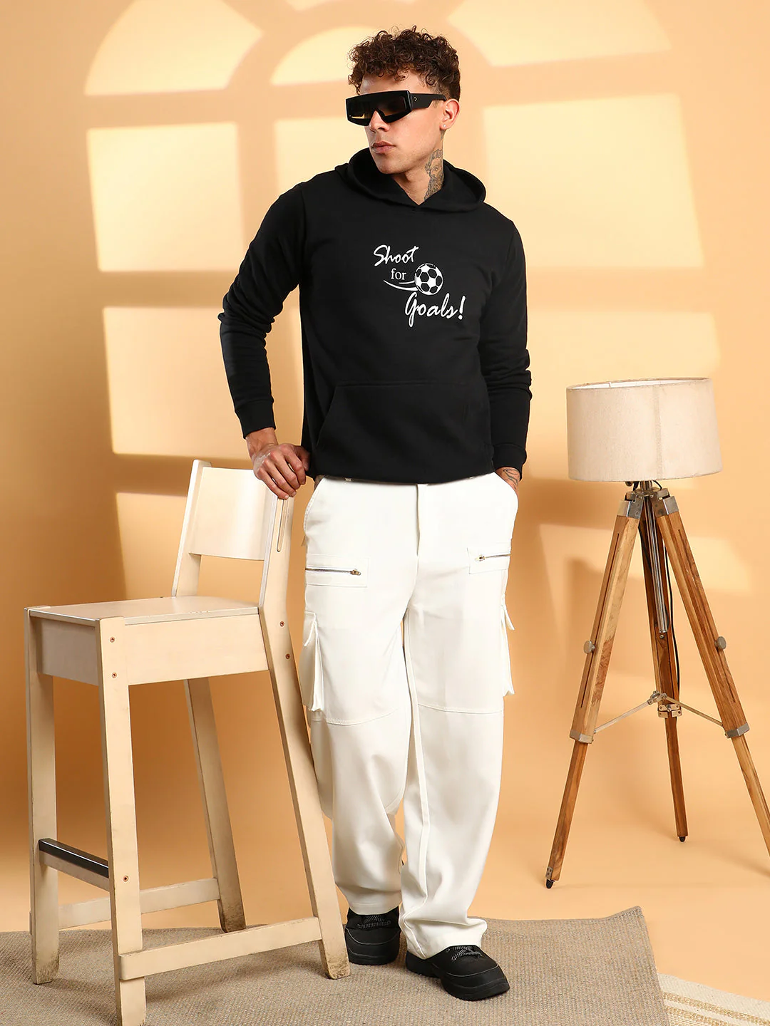 Shoot For Goals Hoodie With Kangaroo Pocket - Image 6