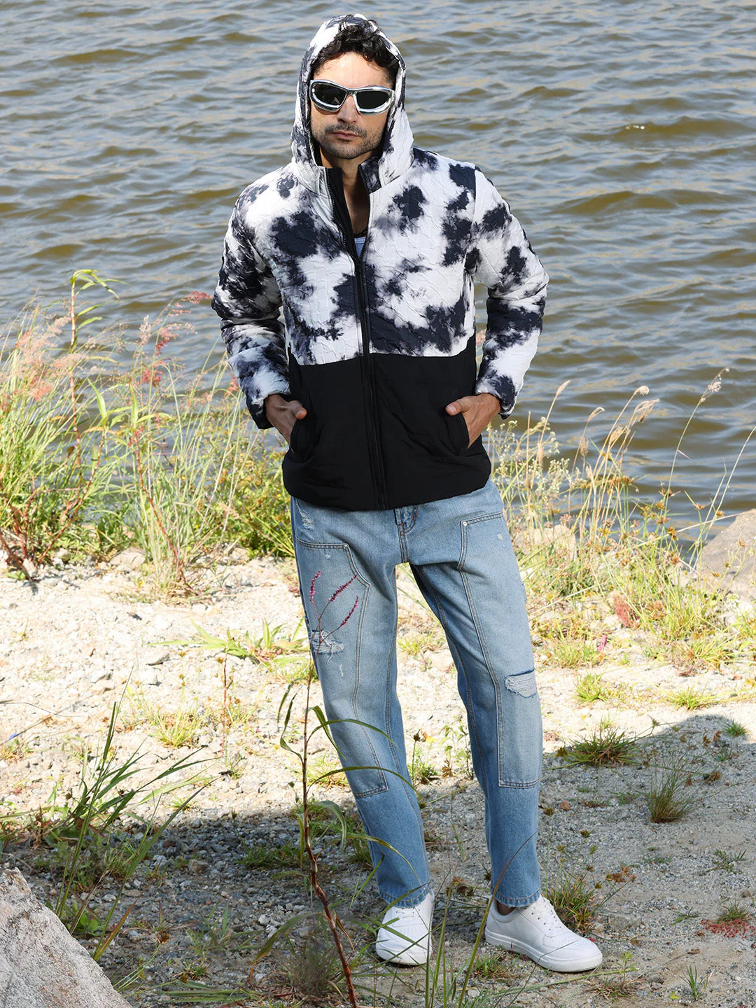 Tie-Dye Block Puffer Jacket - Image 6