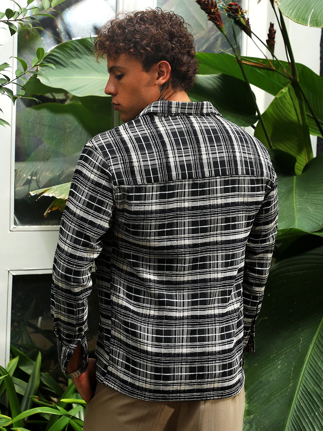 Utility Tartan Plaid Oversized Shirt - Image 4