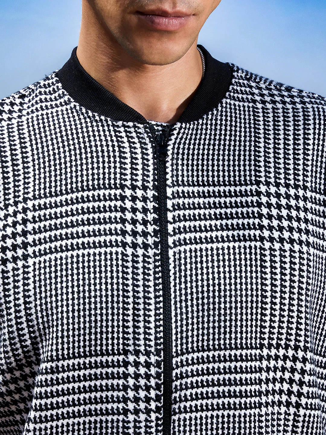 Zip-Front Houndstooth Jacket - Image 7