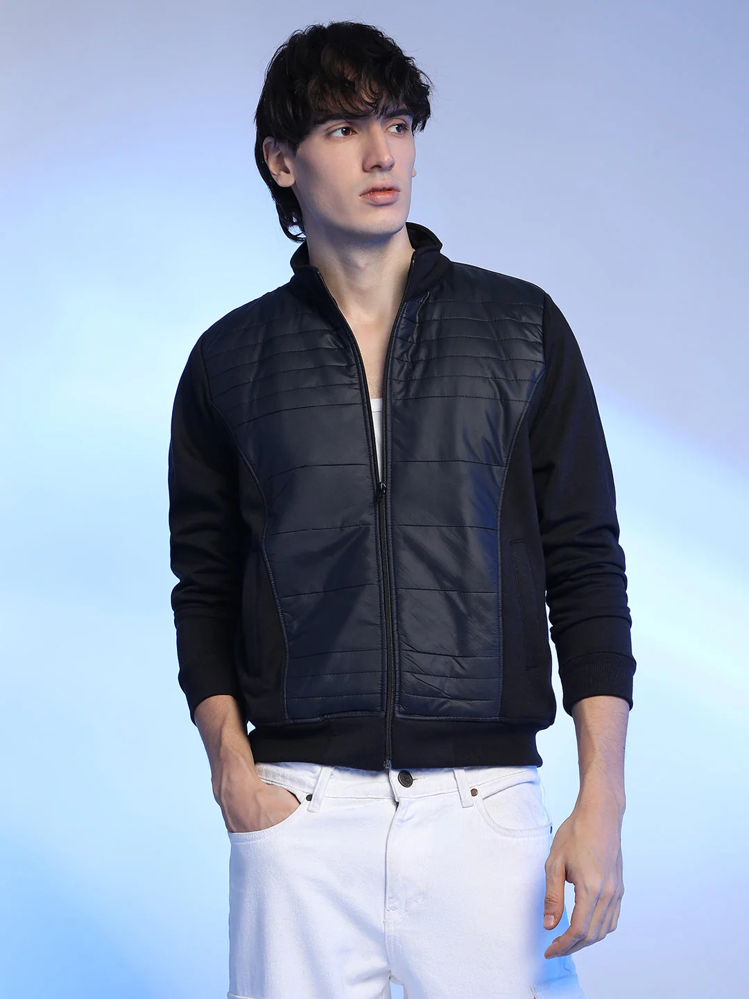 Zip-Front Jacket With Quilted Detail - Image 2