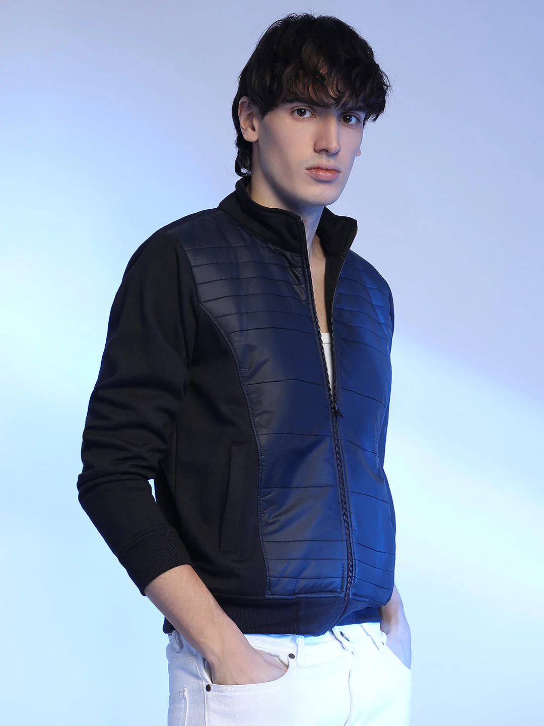 Zip-Front Jacket With Quilted Detail - Image 3