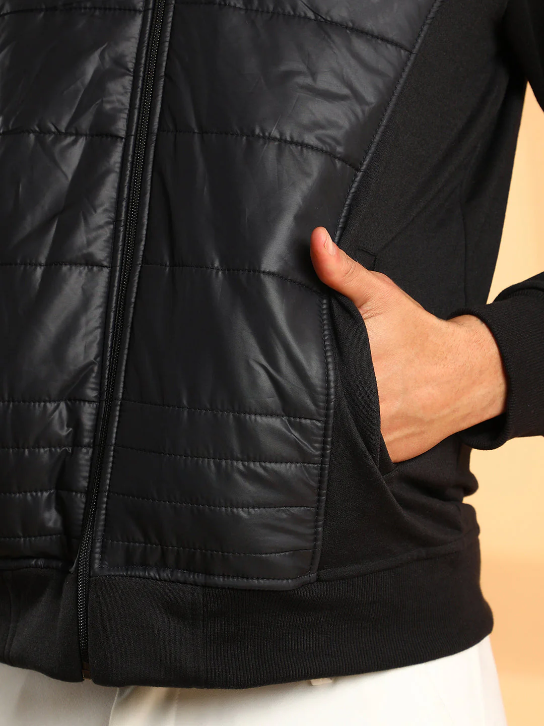 Zip-Front Jacket With Quilted Detail - Image 8