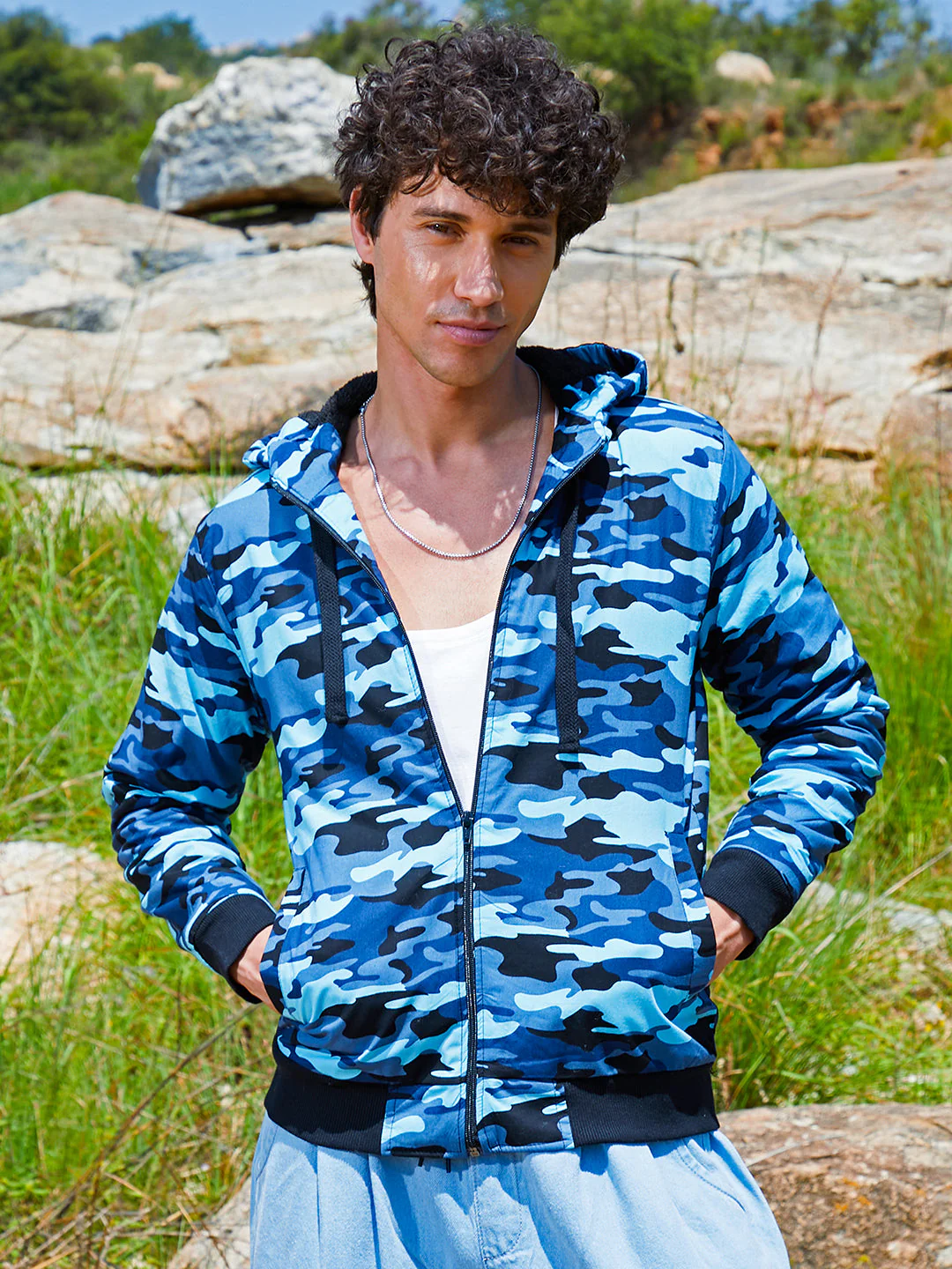 Camouflage Hoodie With Insert Pocket - Image 3