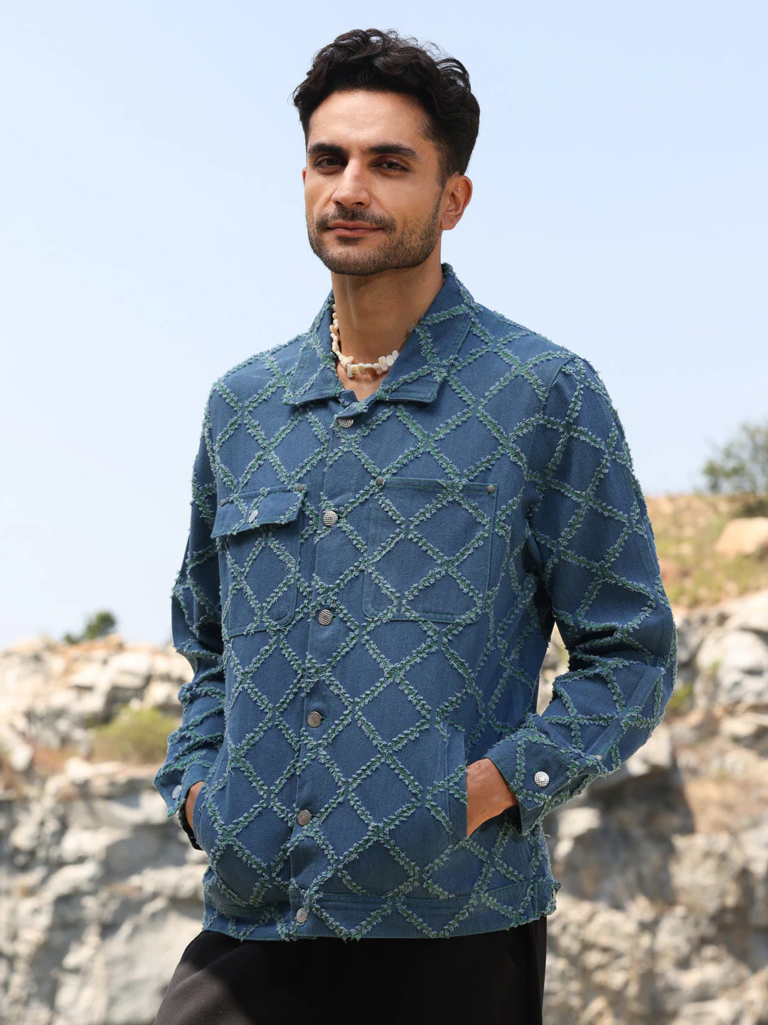 Criss-Cross Denim Jacket - Image 3