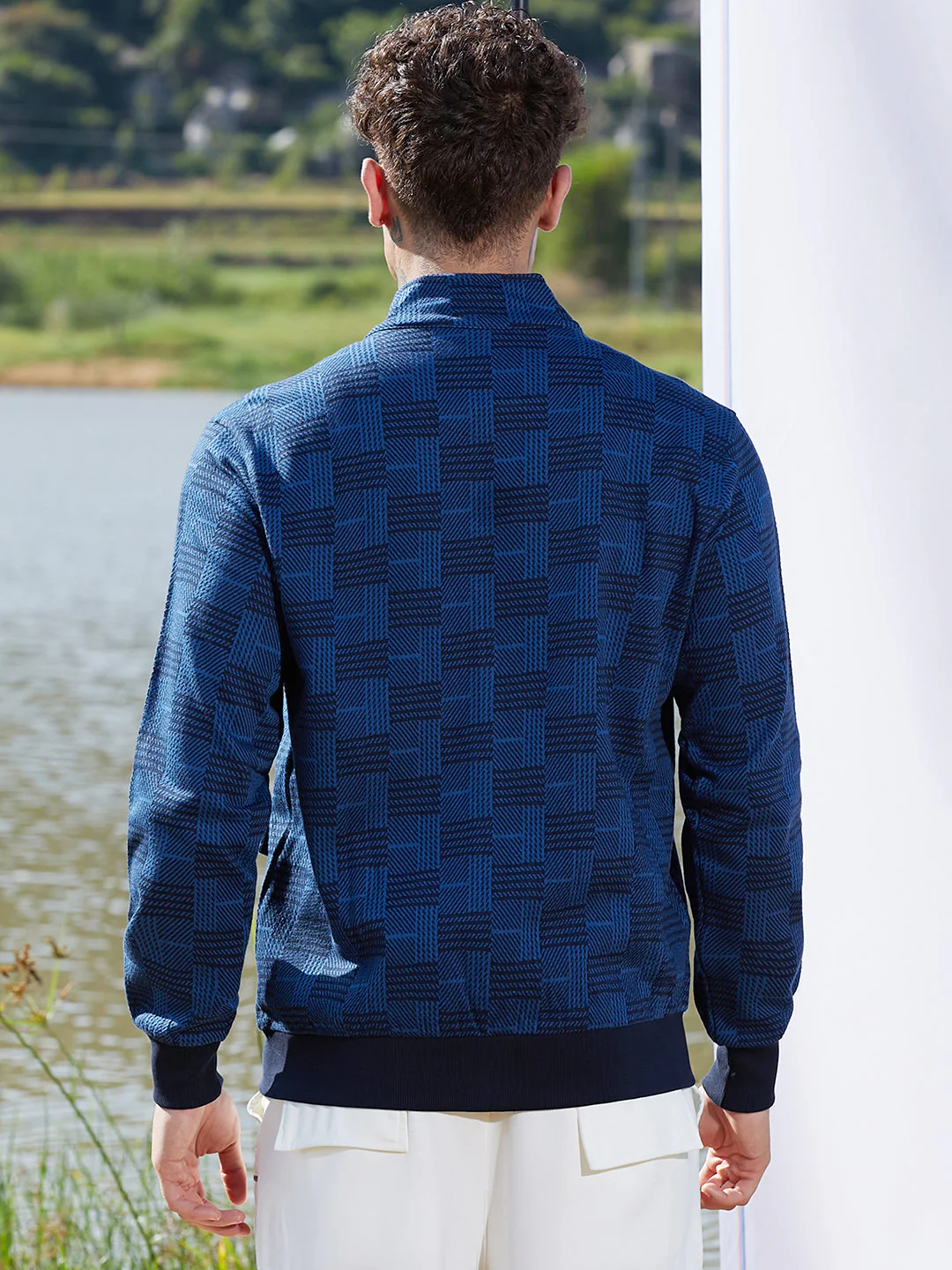 Textured Jacket With Flap Pocket - Image 4