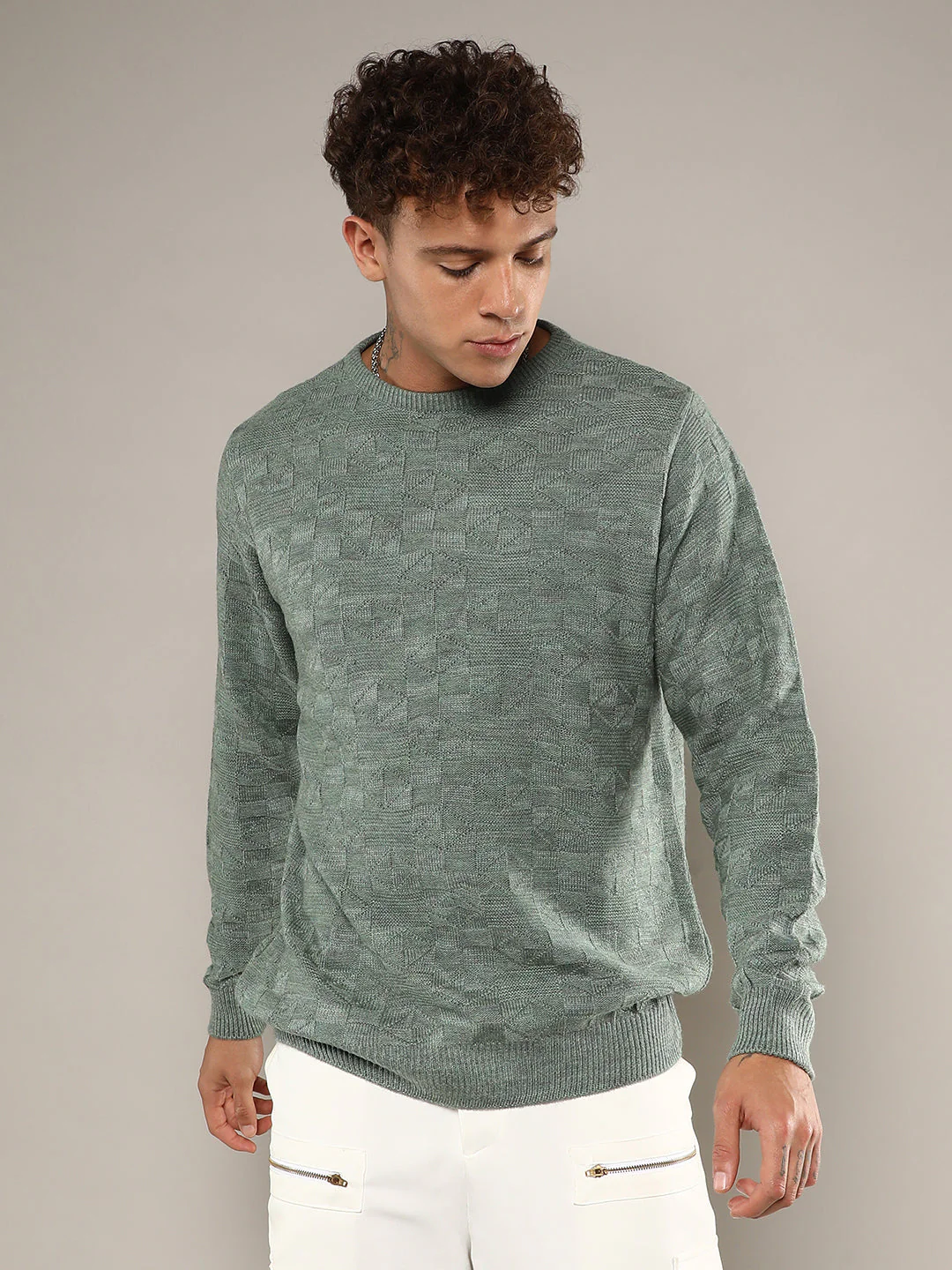 Textured Knit Sweater - Image 2