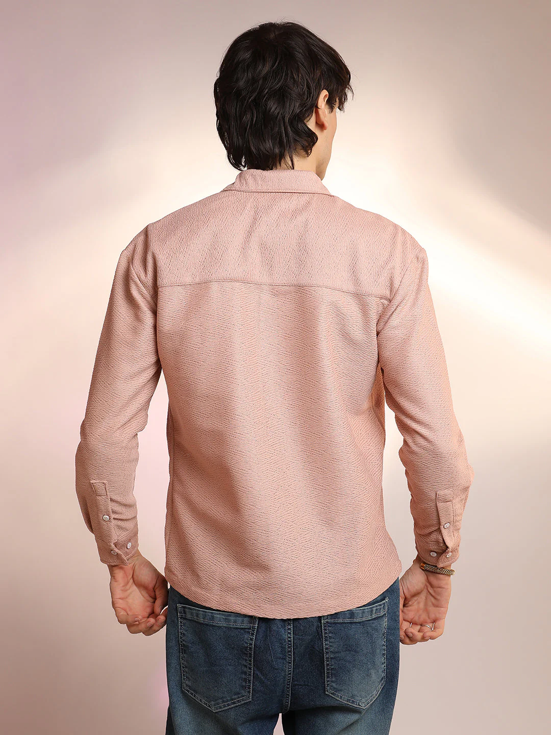 Chevron-Woven Utility Shirt - Image 4