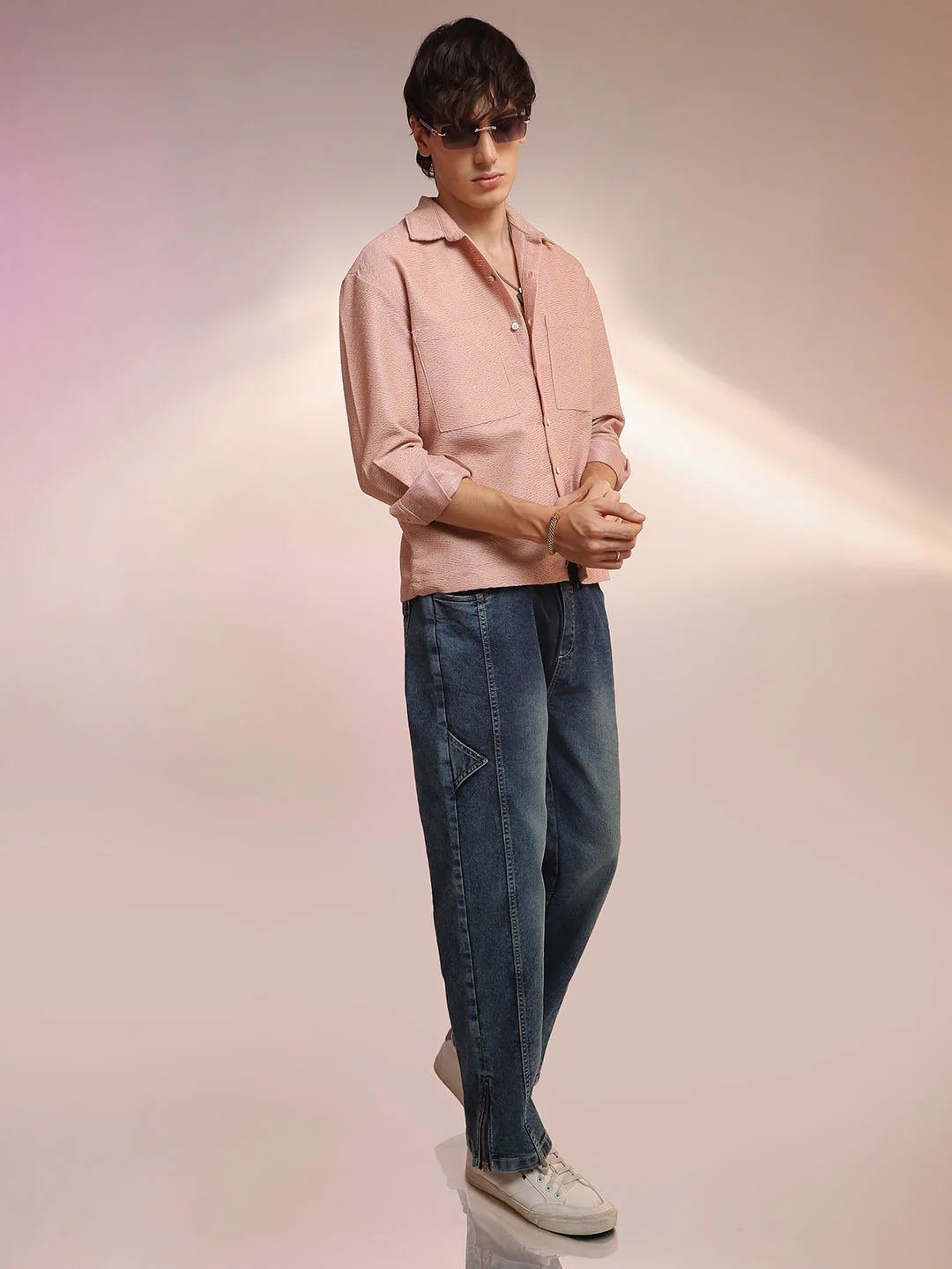 Chevron-Woven Utility Shirt - Image 6