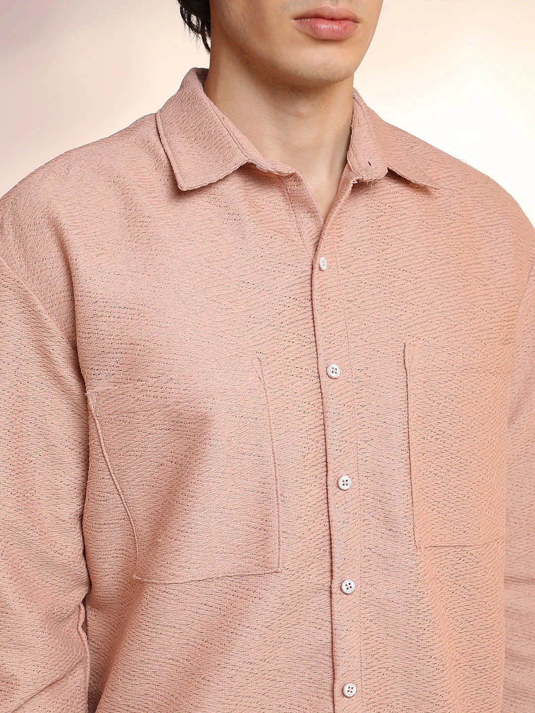 Chevron-Woven Utility Shirt - Image 7