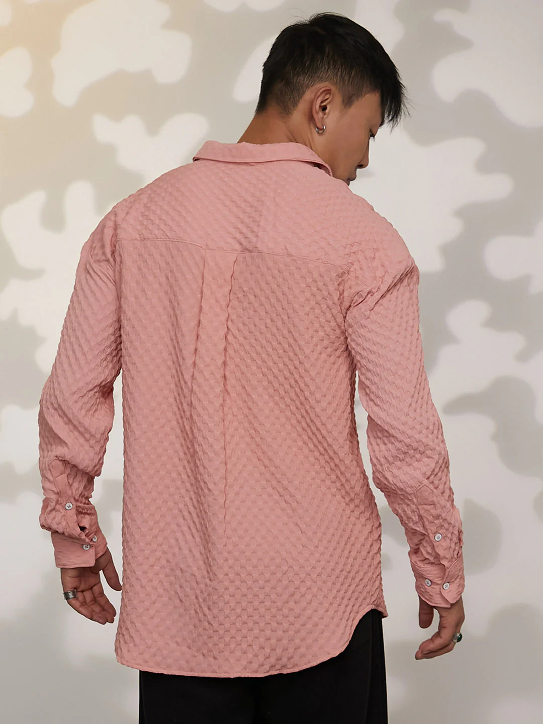Cubic-Textured Oversized Shirt - Image 4