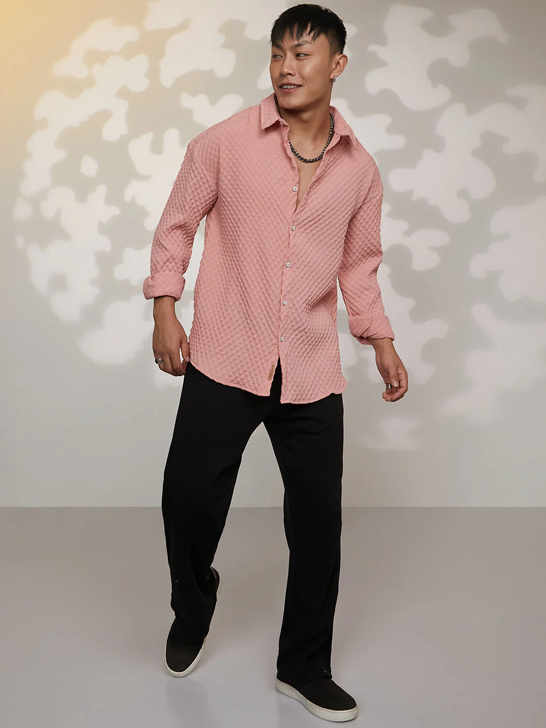 Cubic-Textured Oversized Shirt - Image 5