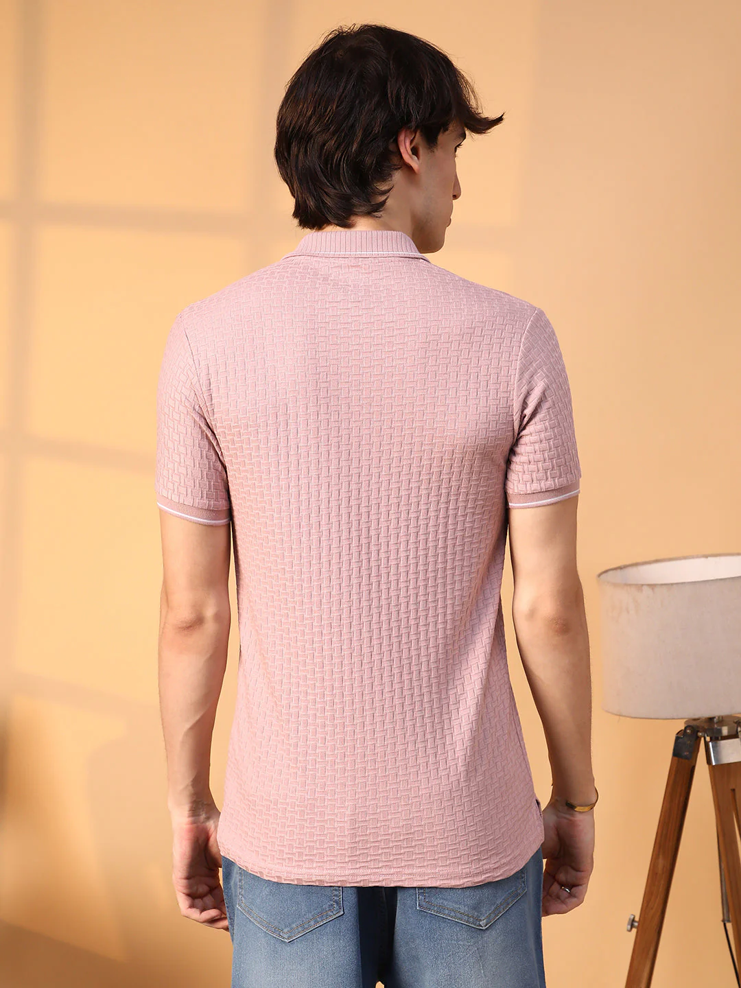 Interweave-Textured Polo T-Shirt - Image 5