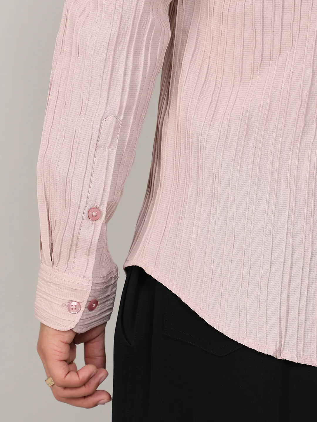 Self-Design Striped Shirt - Image 8