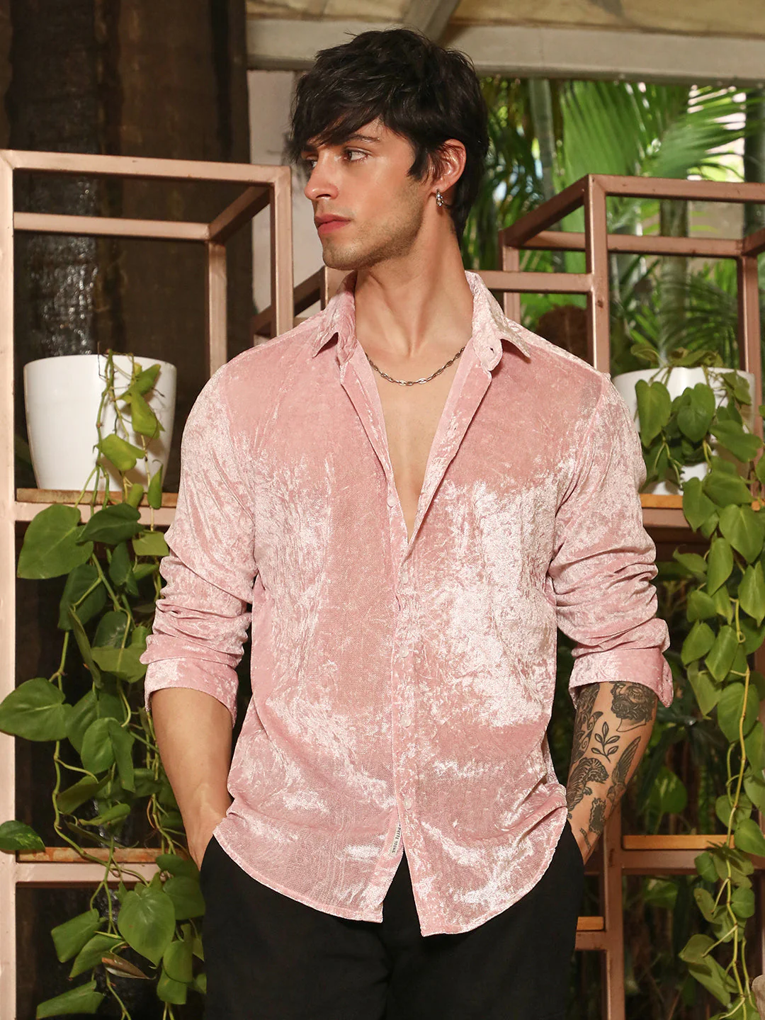 Solid Velvet Shirt - Image 2
