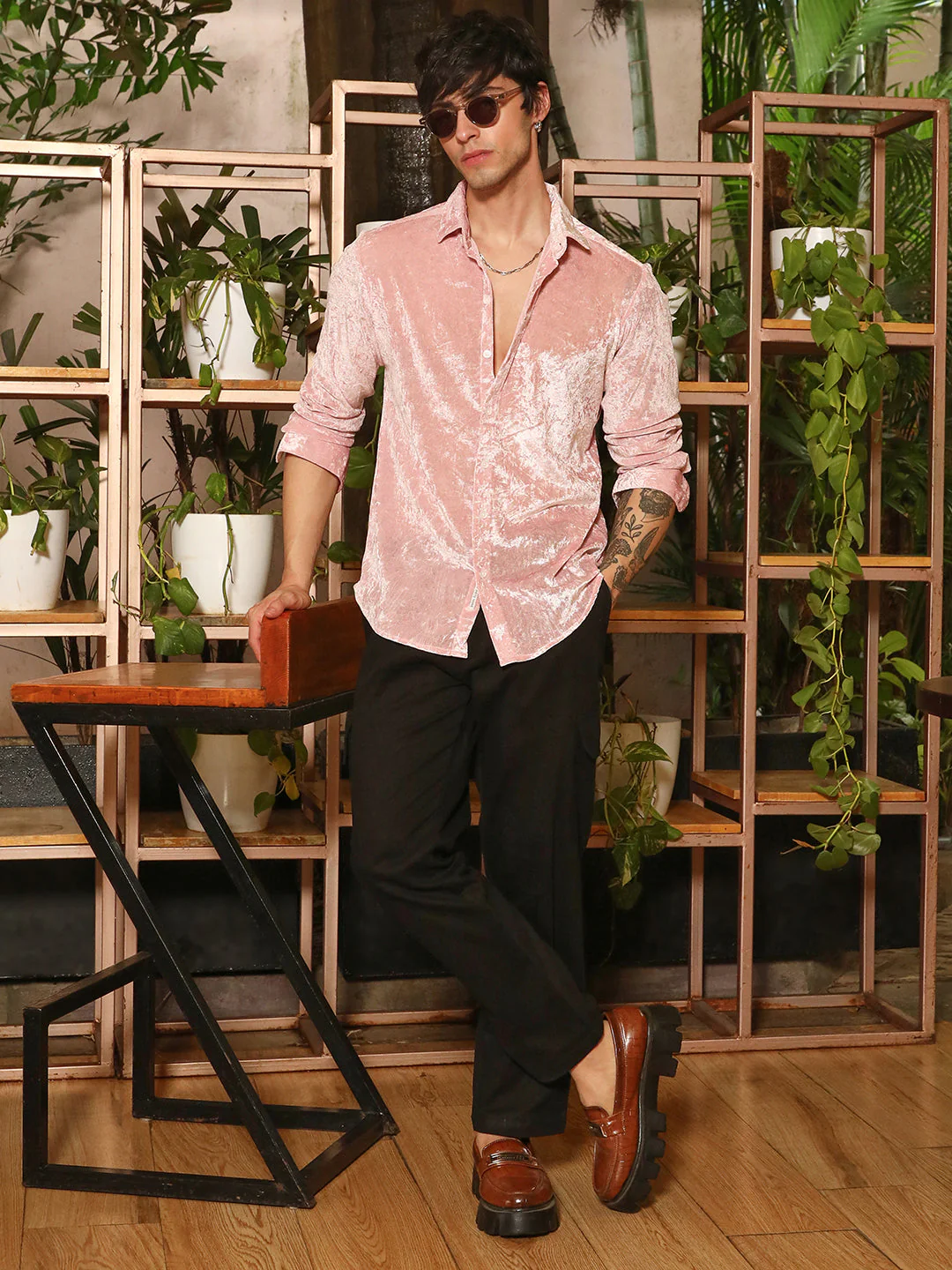 Solid Velvet Shirt - Image 6
