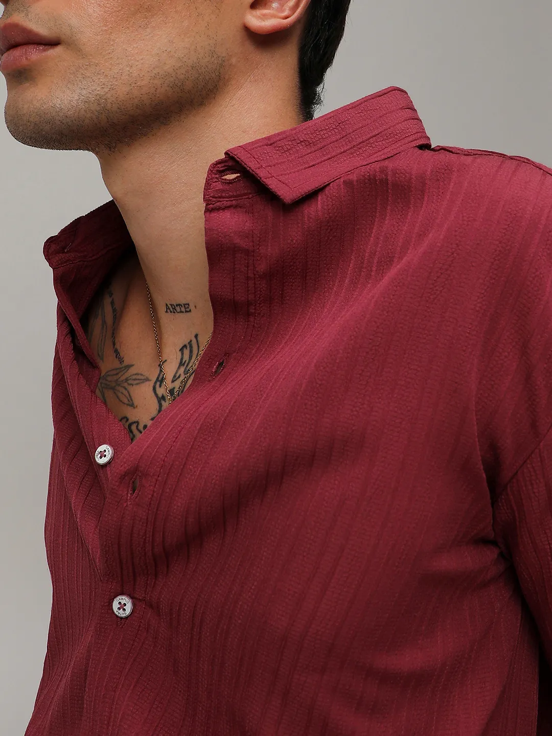 Self-Design Striped Shirt - Image 7