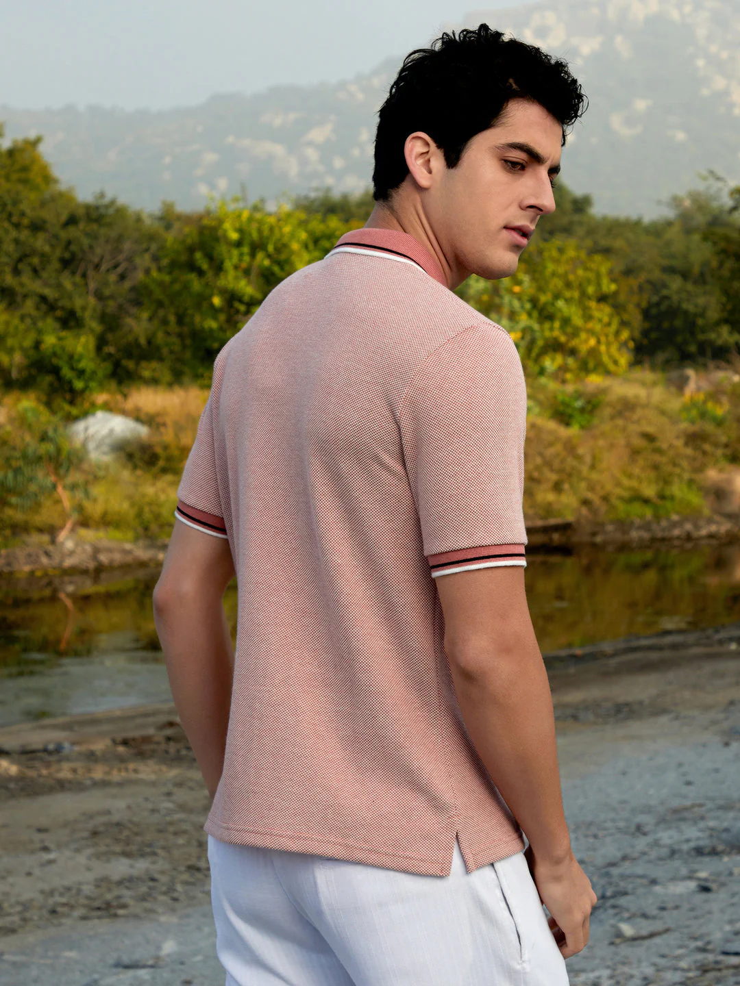 Duo-Hue Knit Polo T-Shirt - Image 4