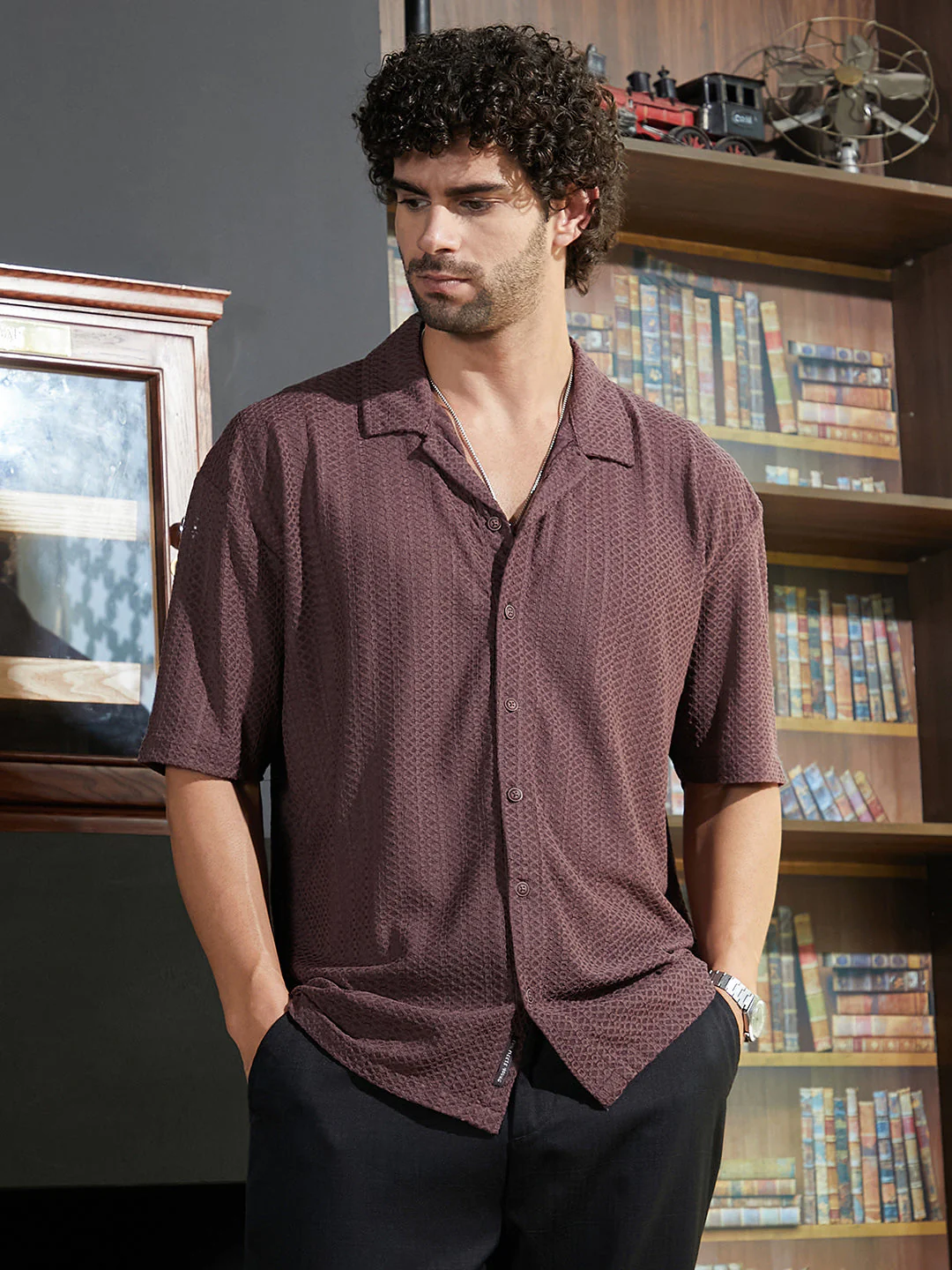 Zigzag-Helix Resort Oversized Shirt - Image 2