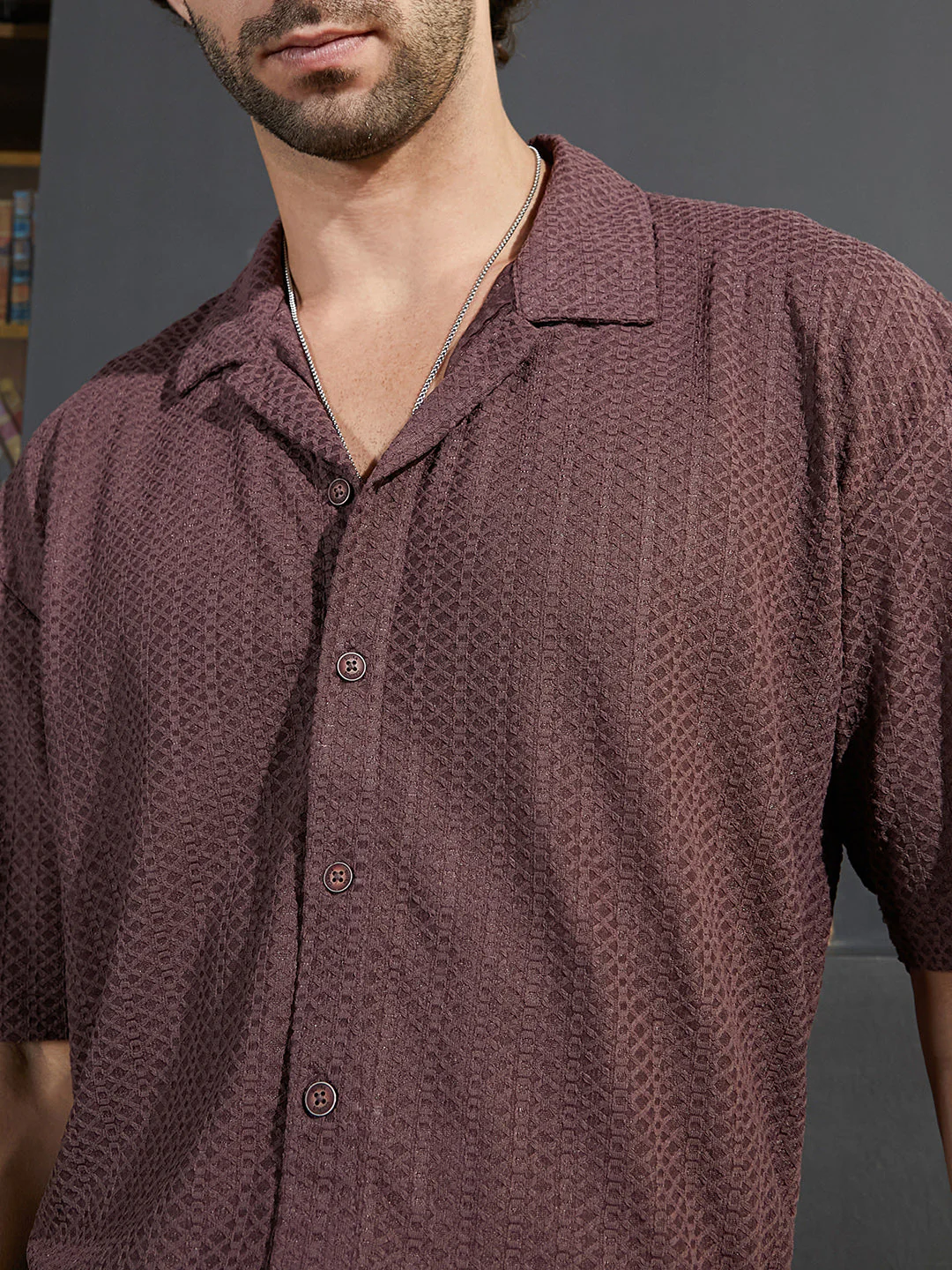 Zigzag-Helix Resort Oversized Shirt - Image 7