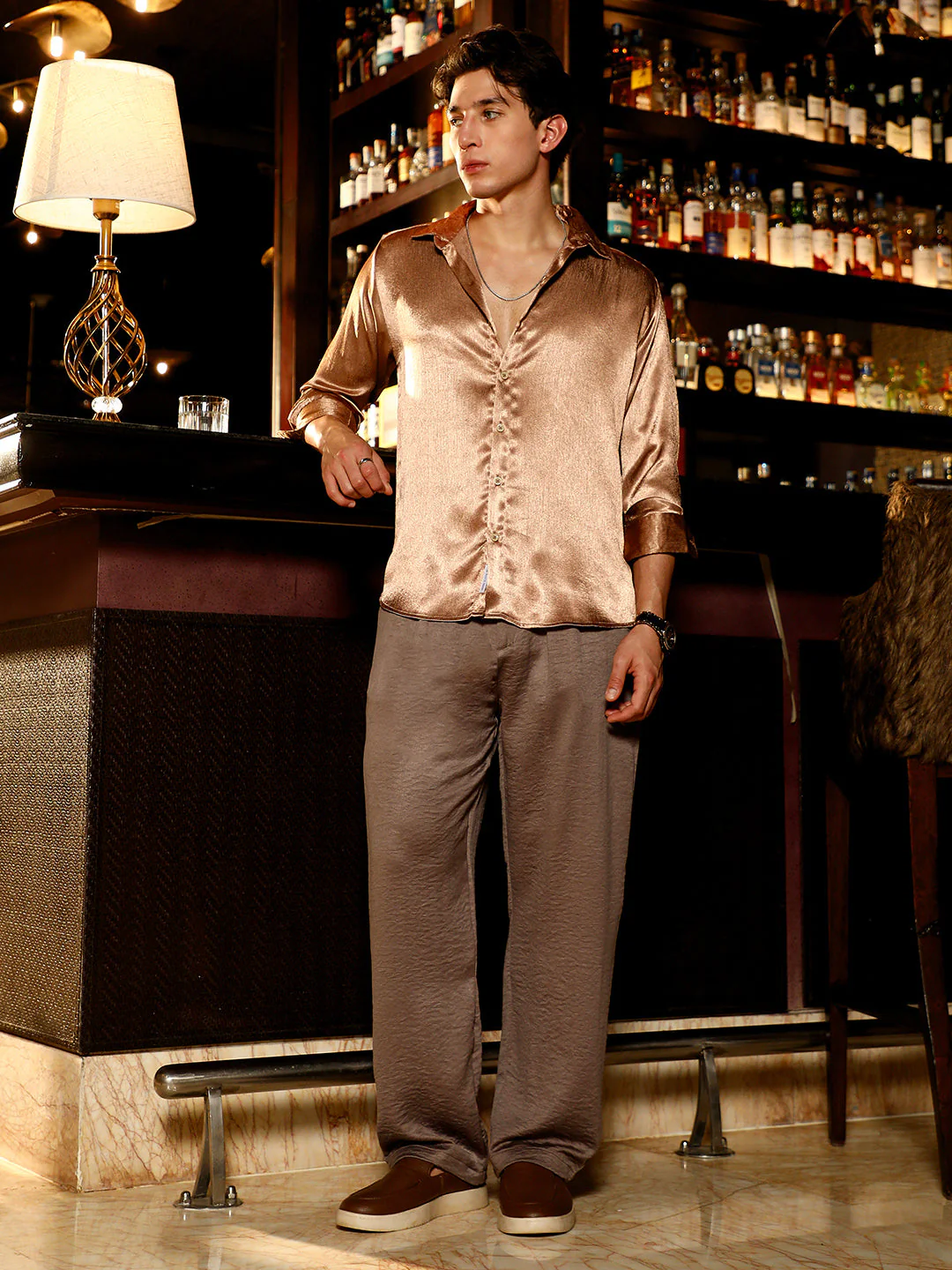 Lightweight - Creased-Pleated Straight Trousers - Image 5