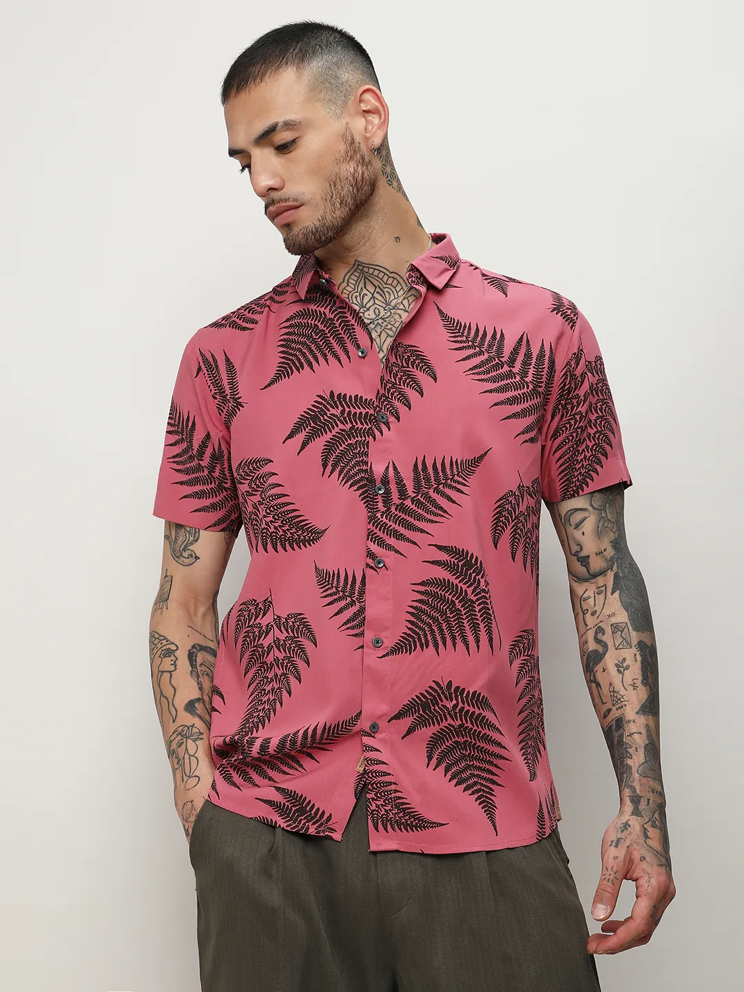 Contrast Fern Shirt - Image 2