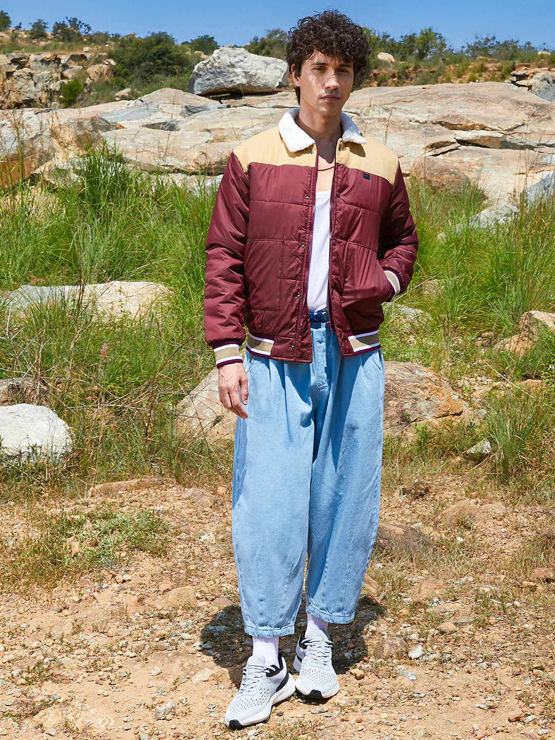 Puffer Jacket With Fleece Detail - Image 6