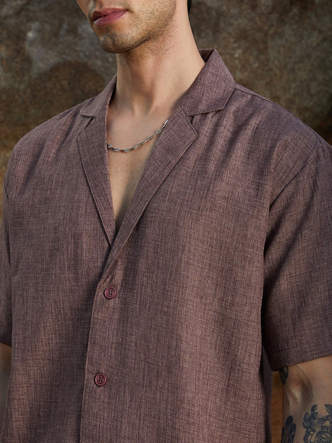 Heathered Korean Oversized Shirt - Image 7