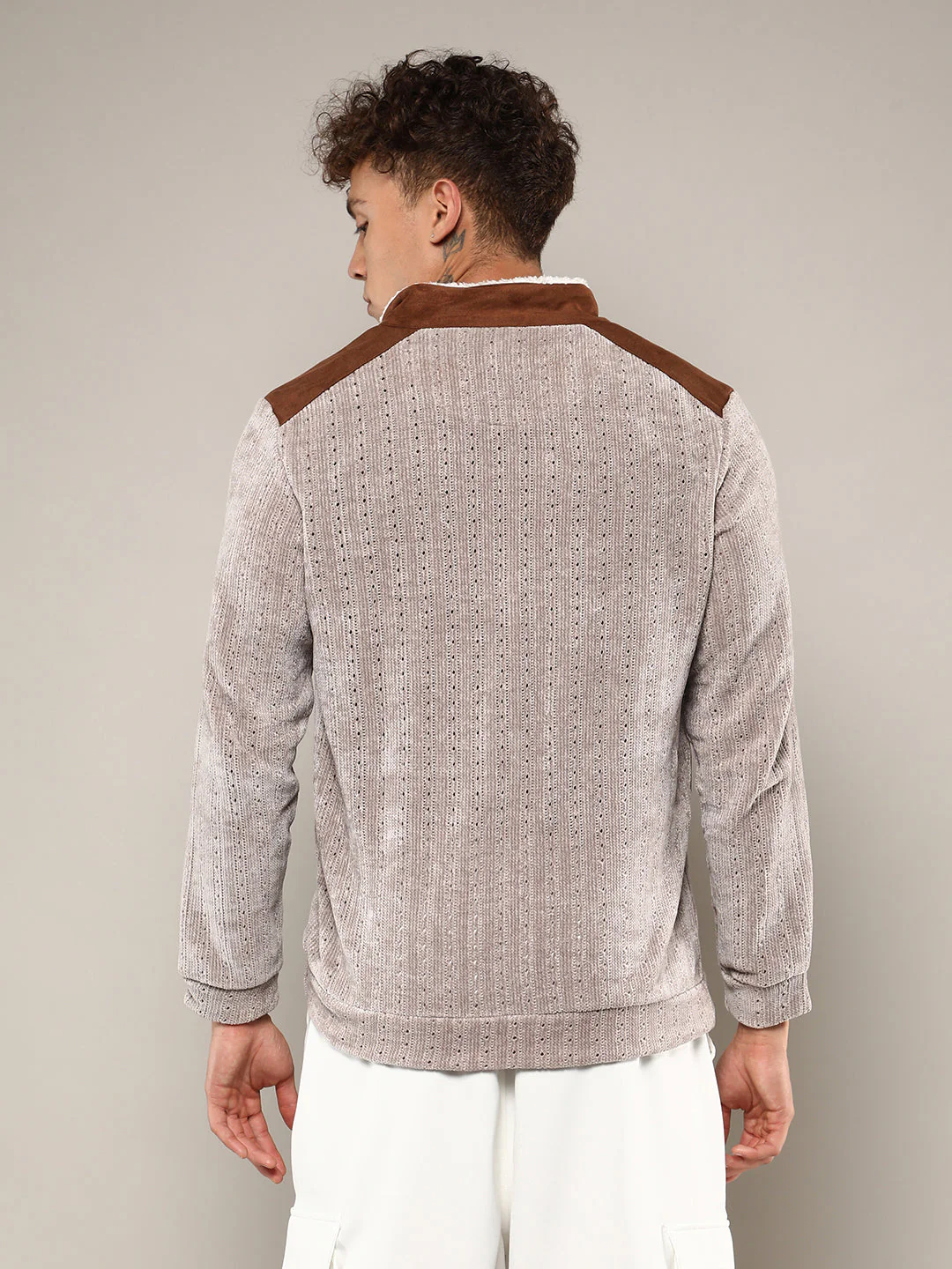 Zip-Front Cable Knit Jacket - Image 4