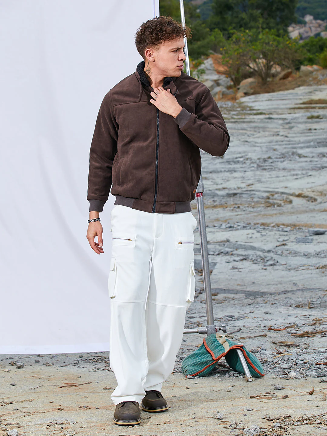 Zip-Front Jacket With Fleece Detail - Image 5