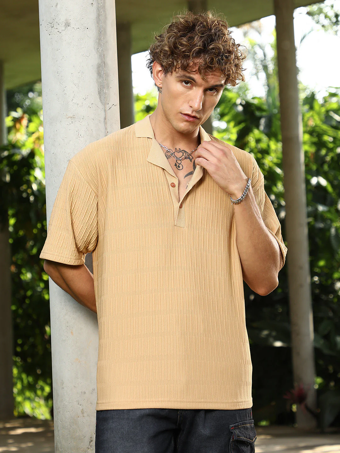 Bubble Cuban Polo T-Shirt - Image 2