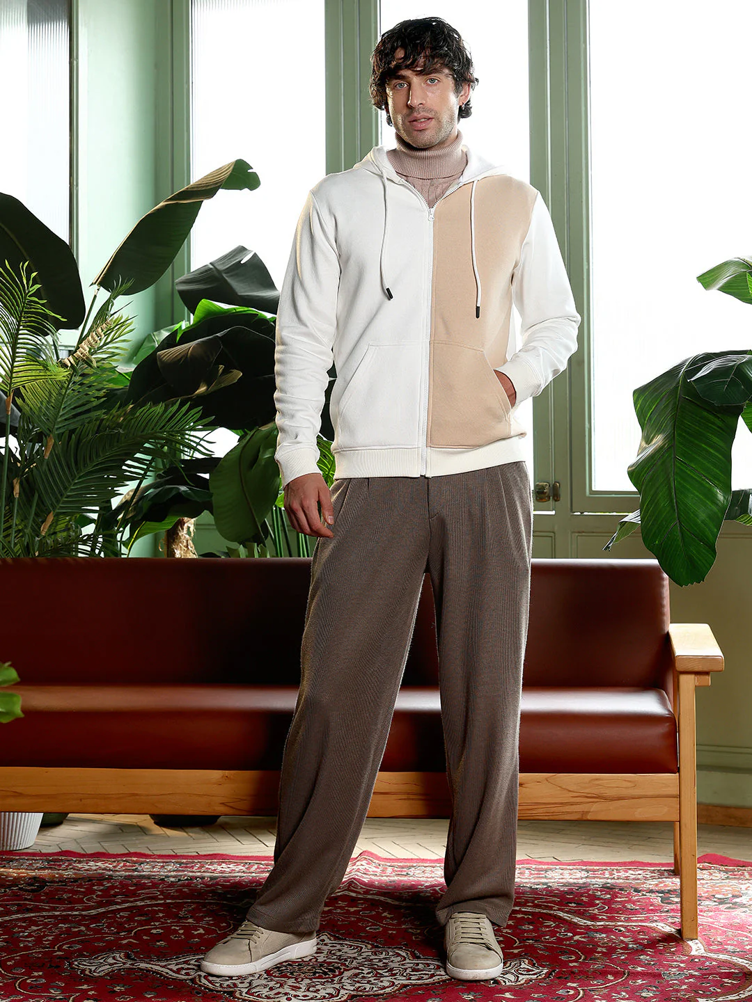 Duo-Tone Zip-Front Hoodie - Image 5