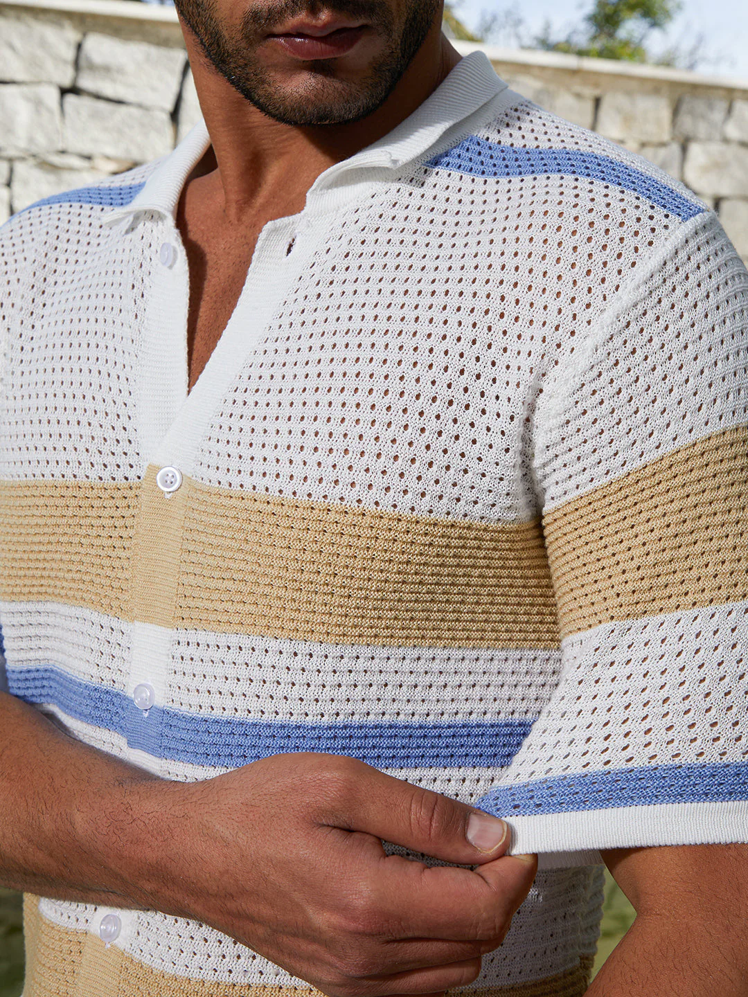 Panel-Knit Relaxed Shirt - Image 8