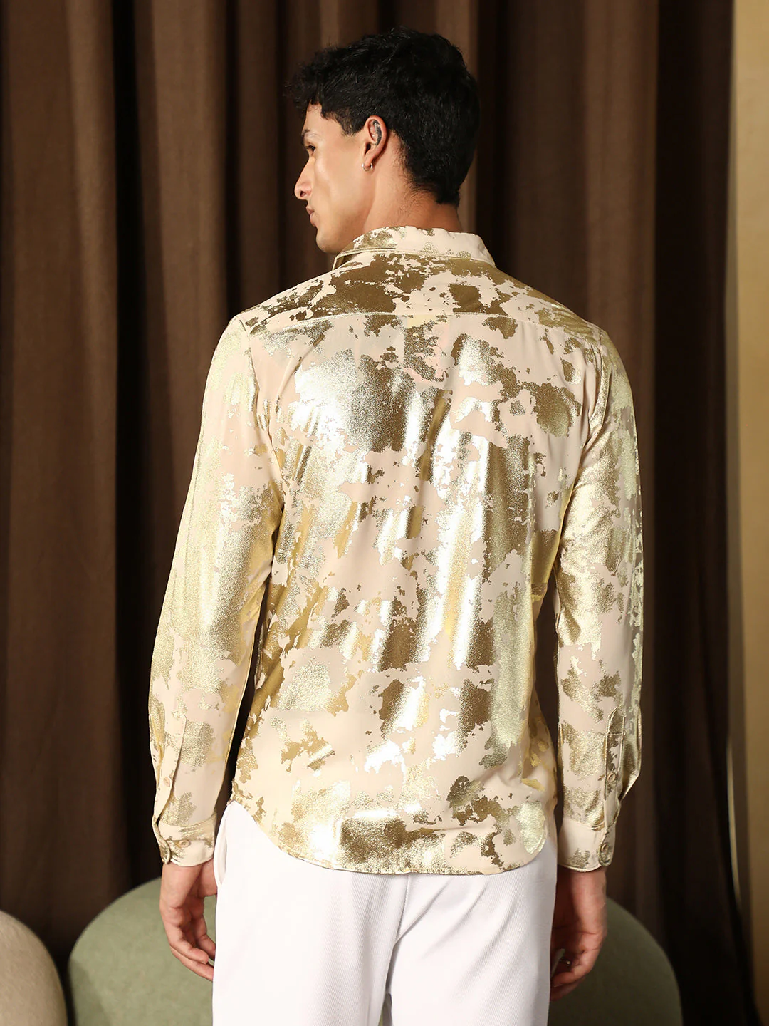Metallic-Foil Imprint Shirt - Image 4