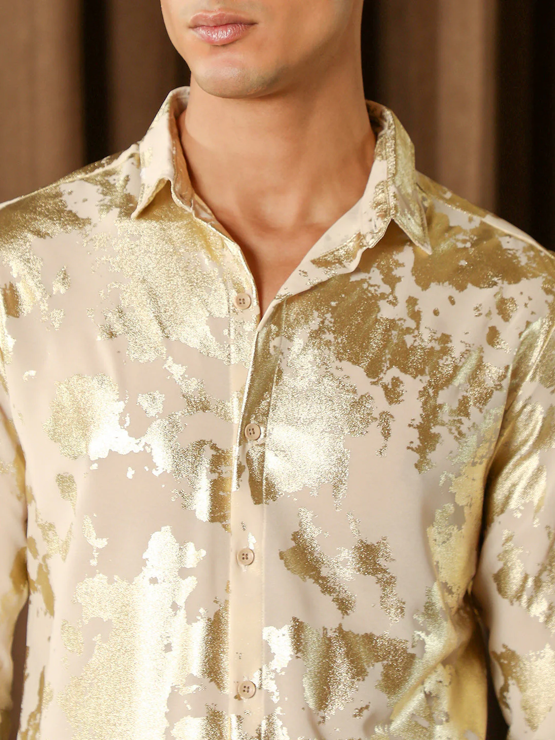 Metallic-Foil Imprint Shirt - Image 7