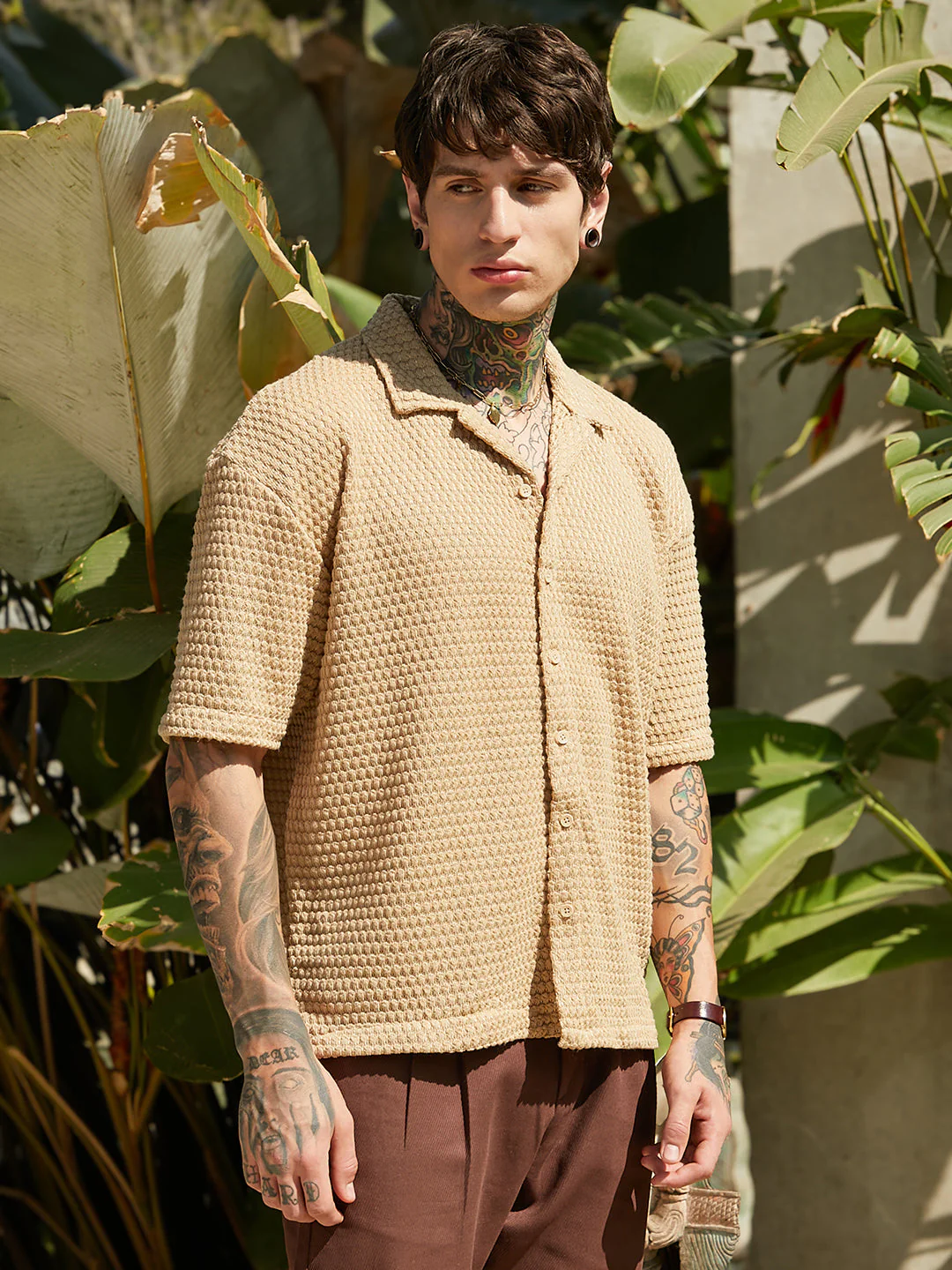 Oval-Tactile Knit Oversized Shirt - Image 3