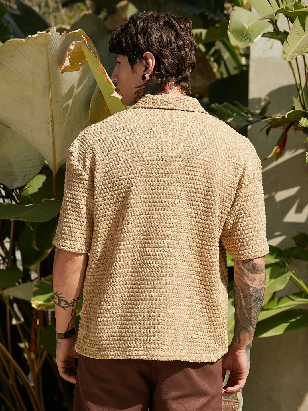 Oval-Tactile Knit Oversized Shirt - Image 4