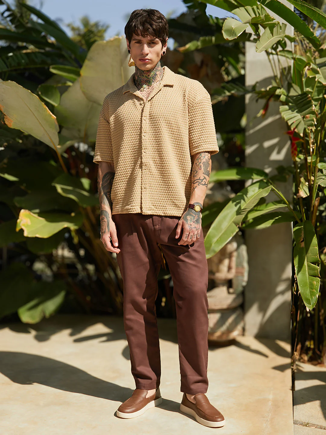 Oval-Tactile Knit Oversized Shirt - Image 5