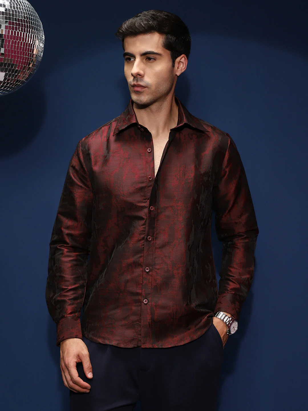 Abstract-Woven Shirt - Image 2