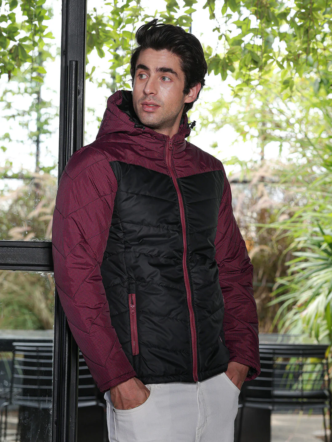 Block-Graph Quilted Puffer Jacket - Image 2